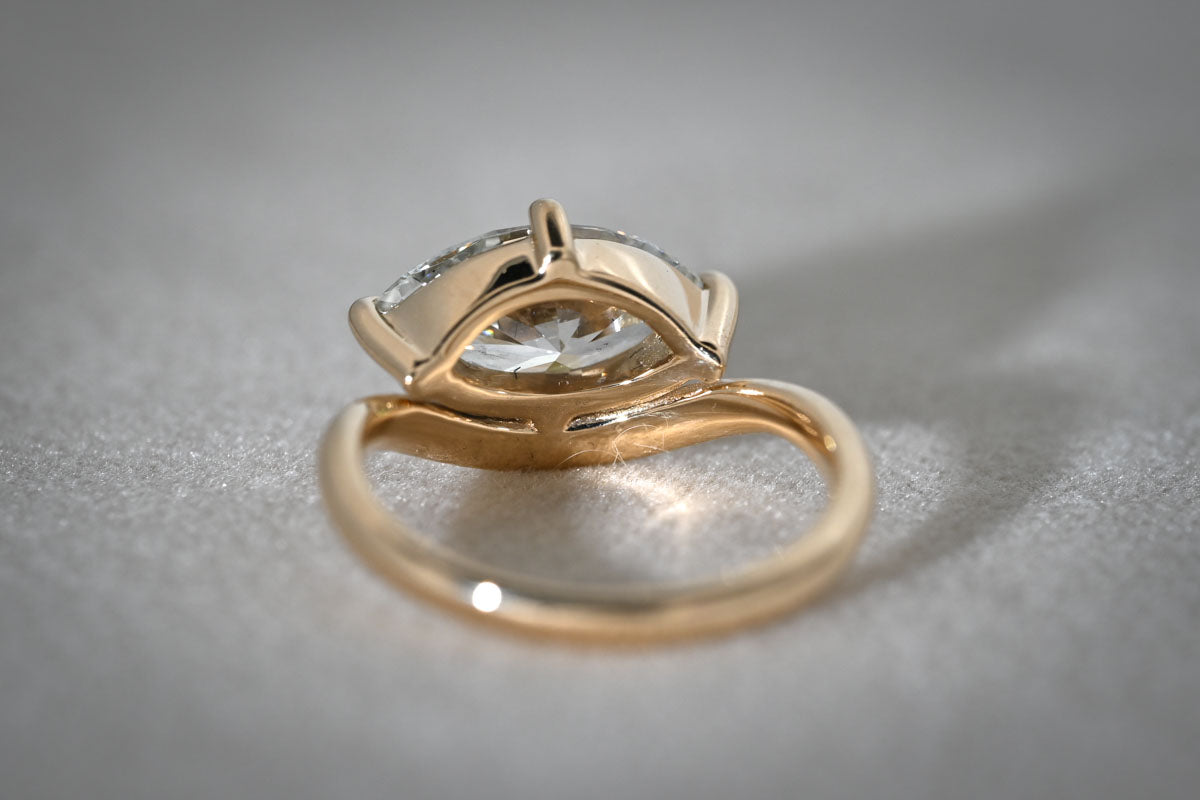 The Hannah - Striking 1ct Lab Grown Marquise Diamond Engagement Ring