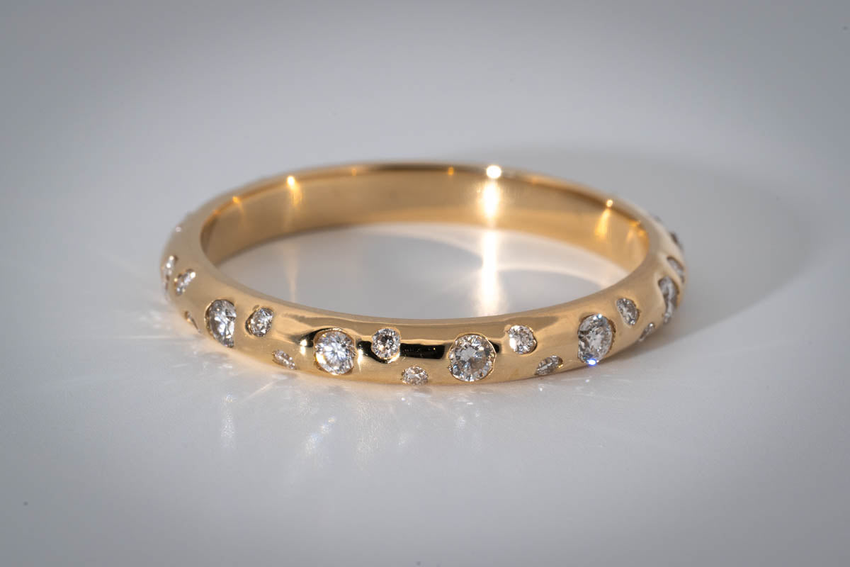 The Stardust - Celestial Speckled 1ctw Lab Grown Diamond Band
