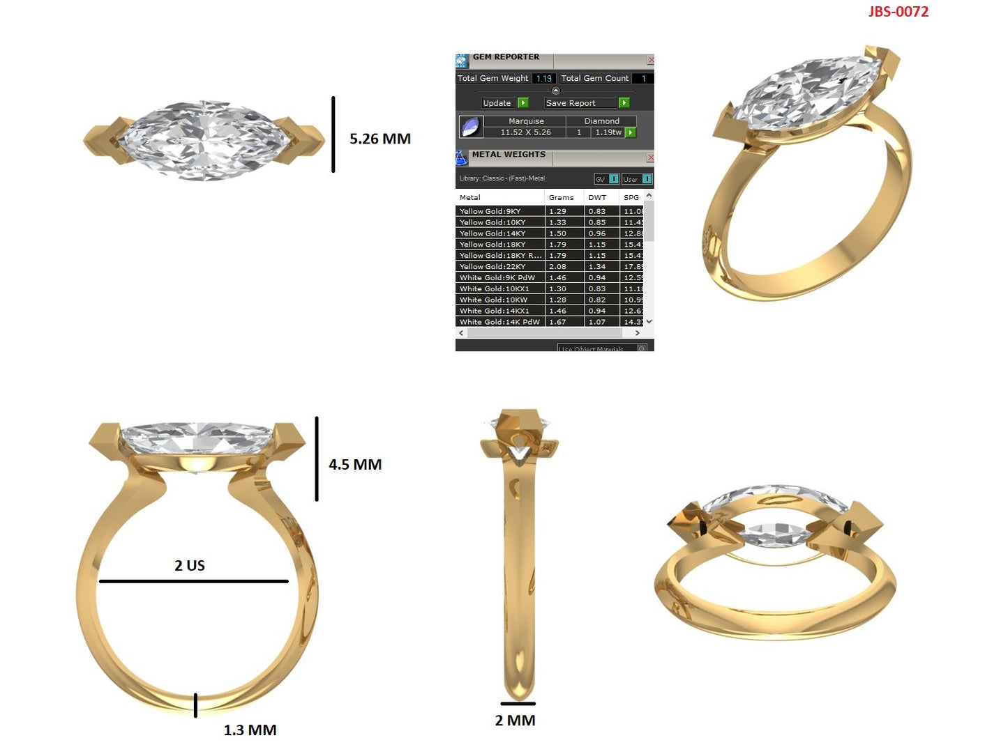 Custom Ring Order - Erin marquise