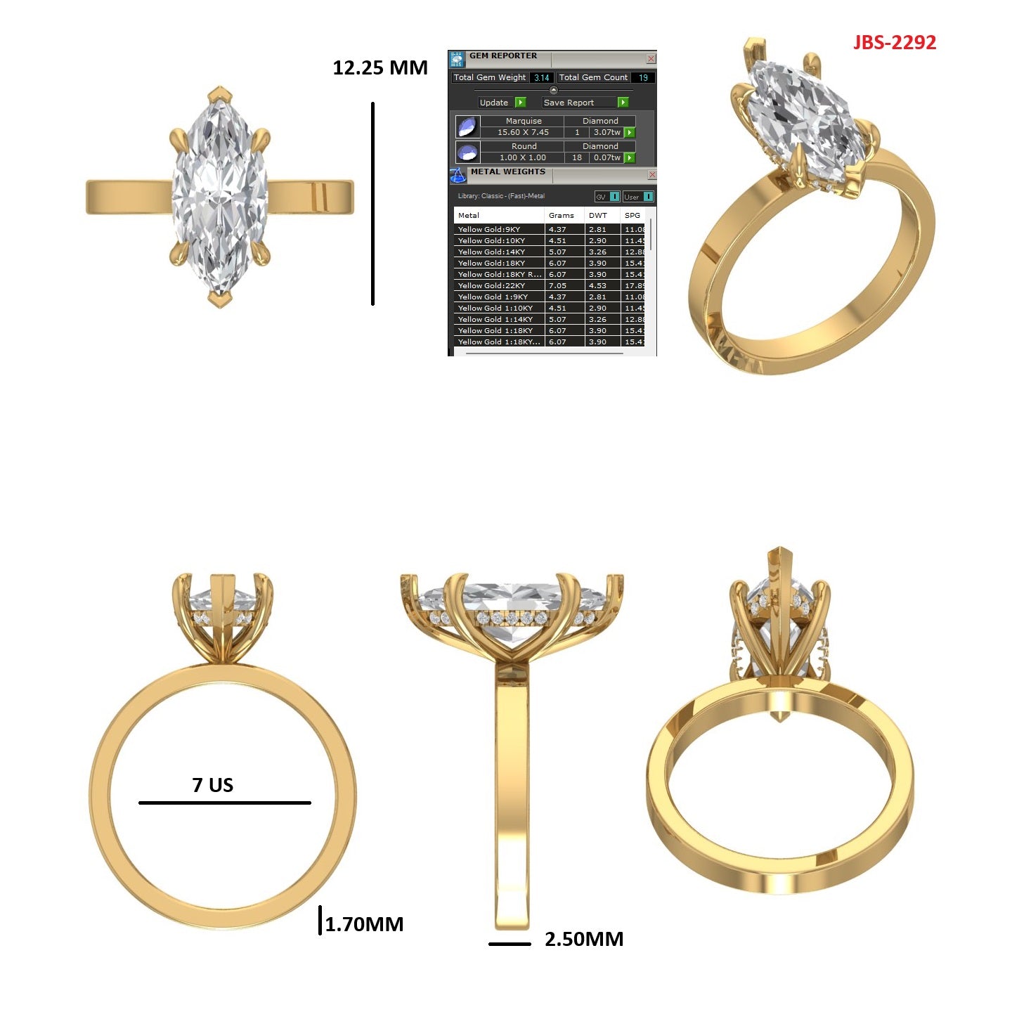 Custom Ring Order - Carlos Marquise
