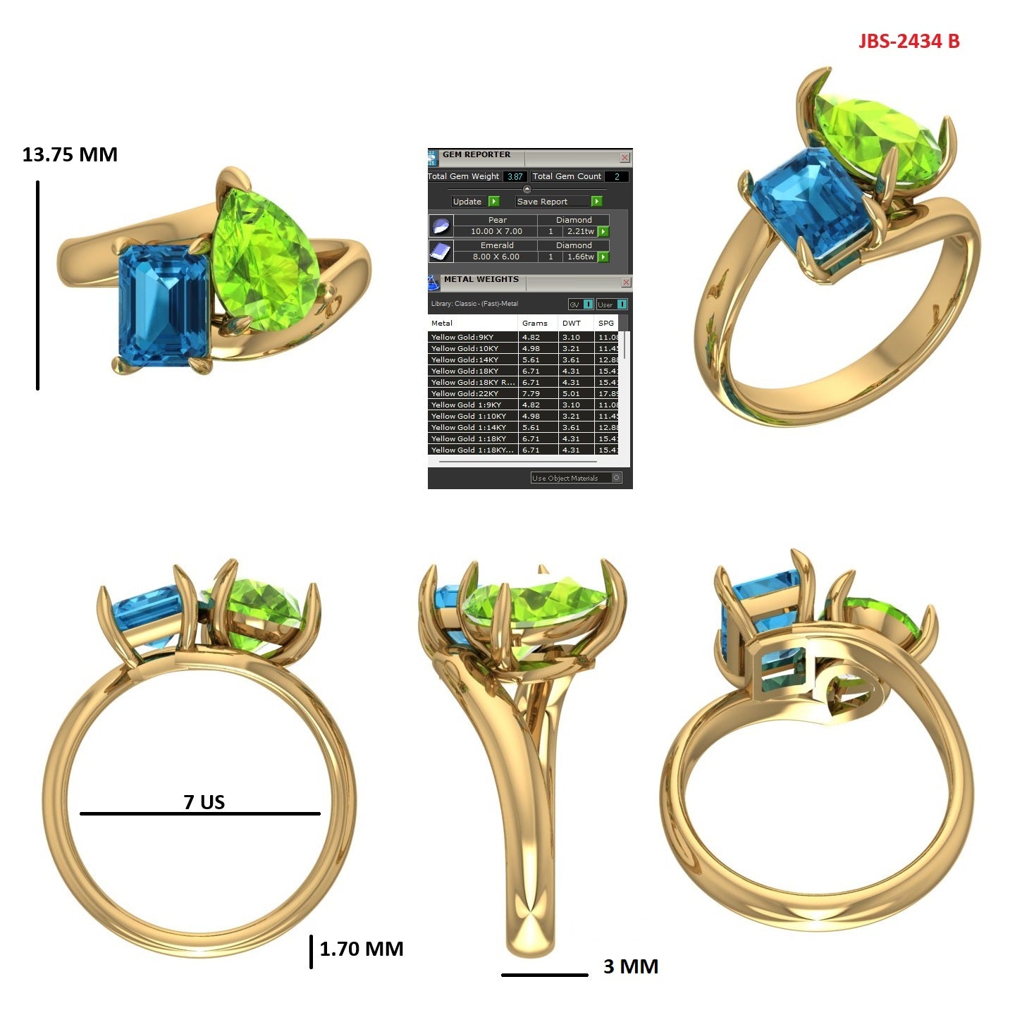Custom Ring Order - Sandy Toi et Moi