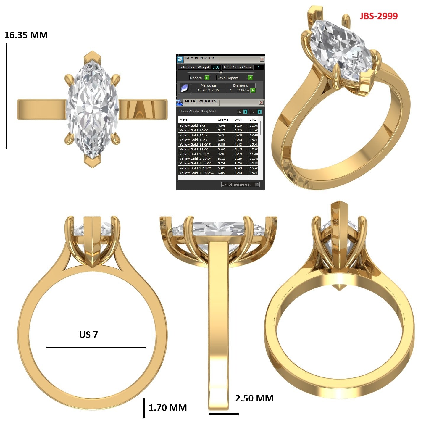 Custom Ring Order - Logan Marquise