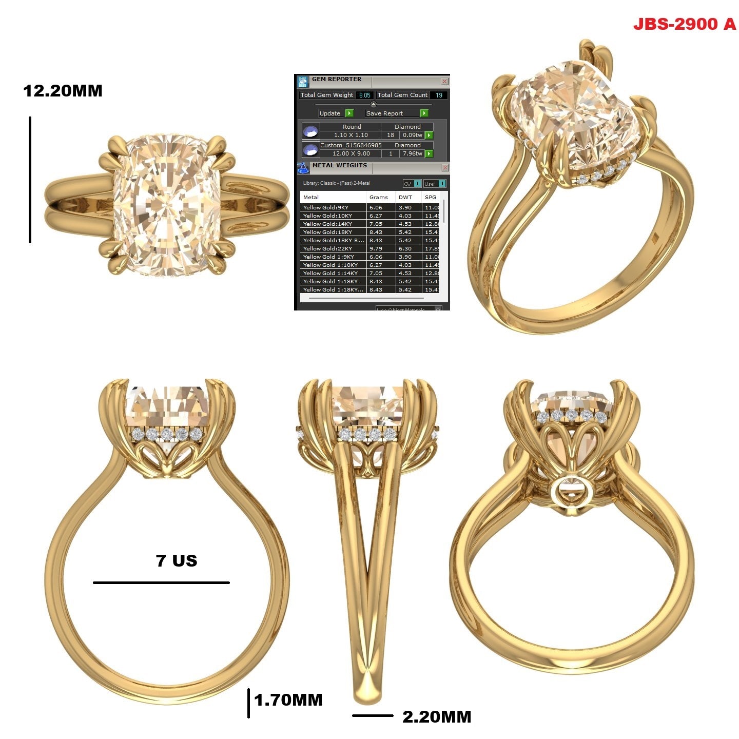 Custom Ring Order - Sharon Champagne #1