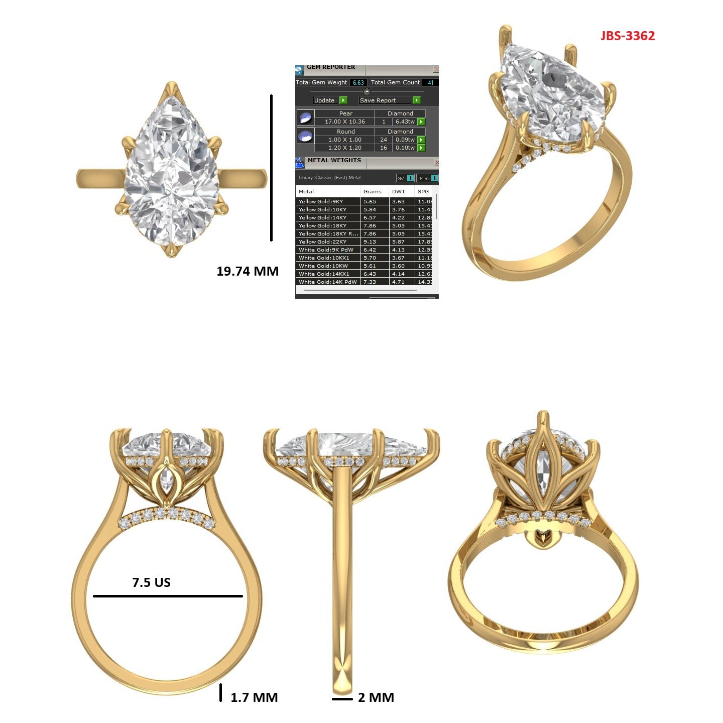 Custom Ring Order - Gavin Pear payment two