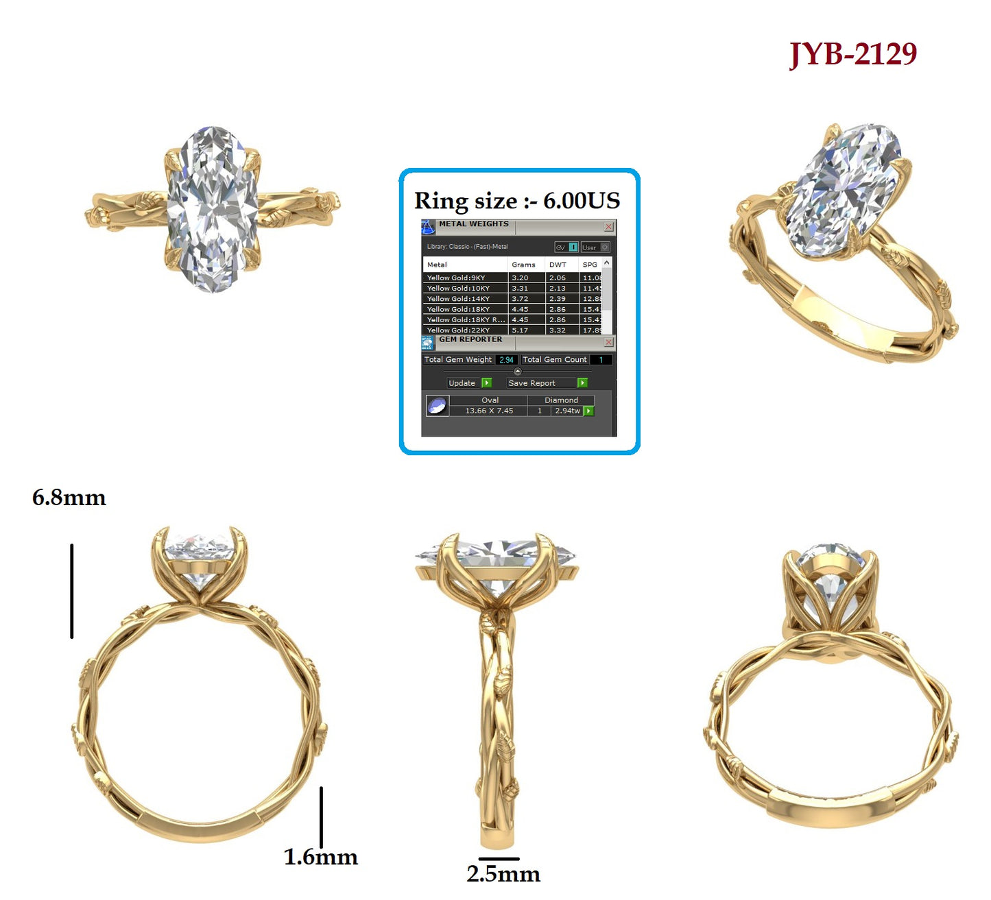 Custom Ring Order - Ana LG Moval