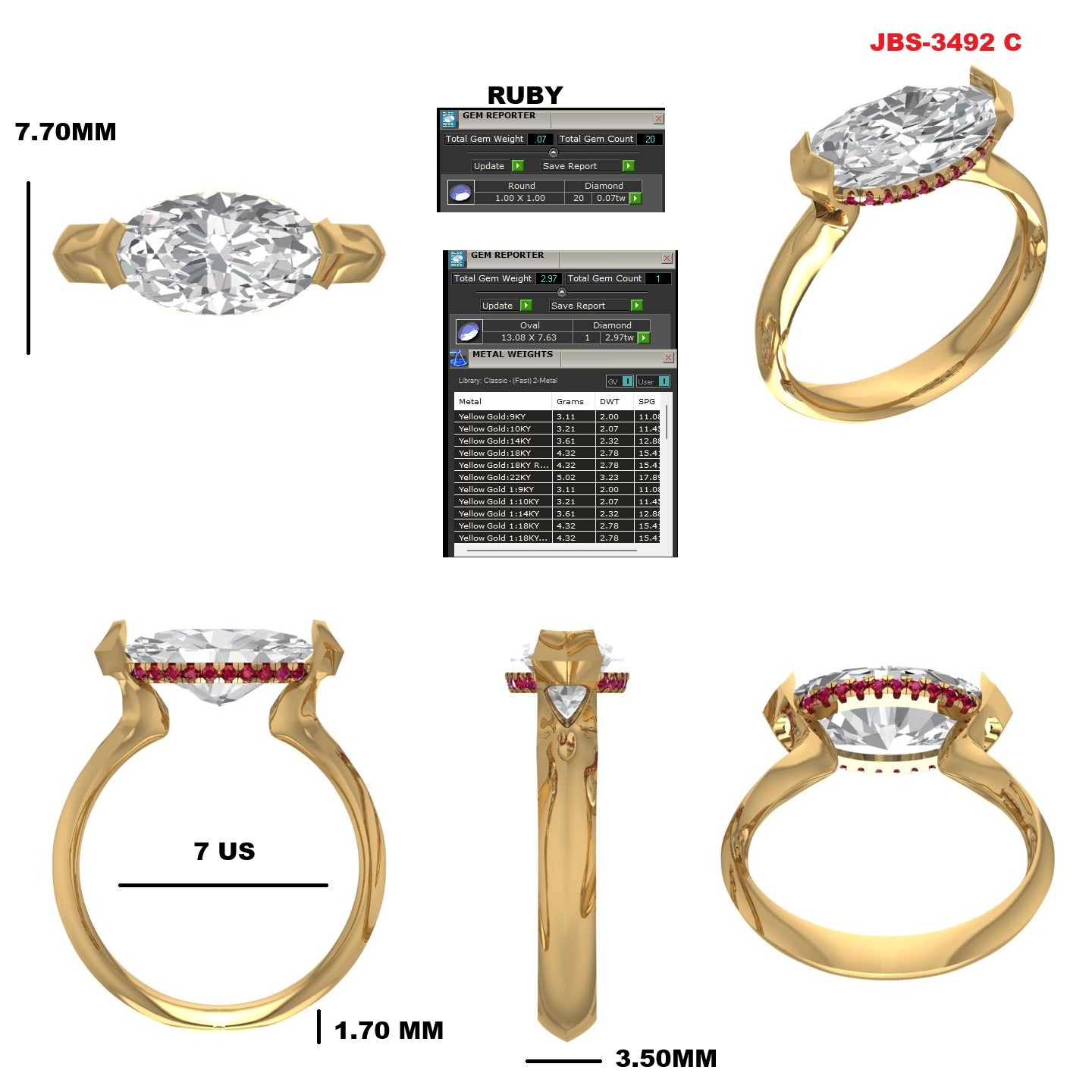 Custom Ring Order - Eileen