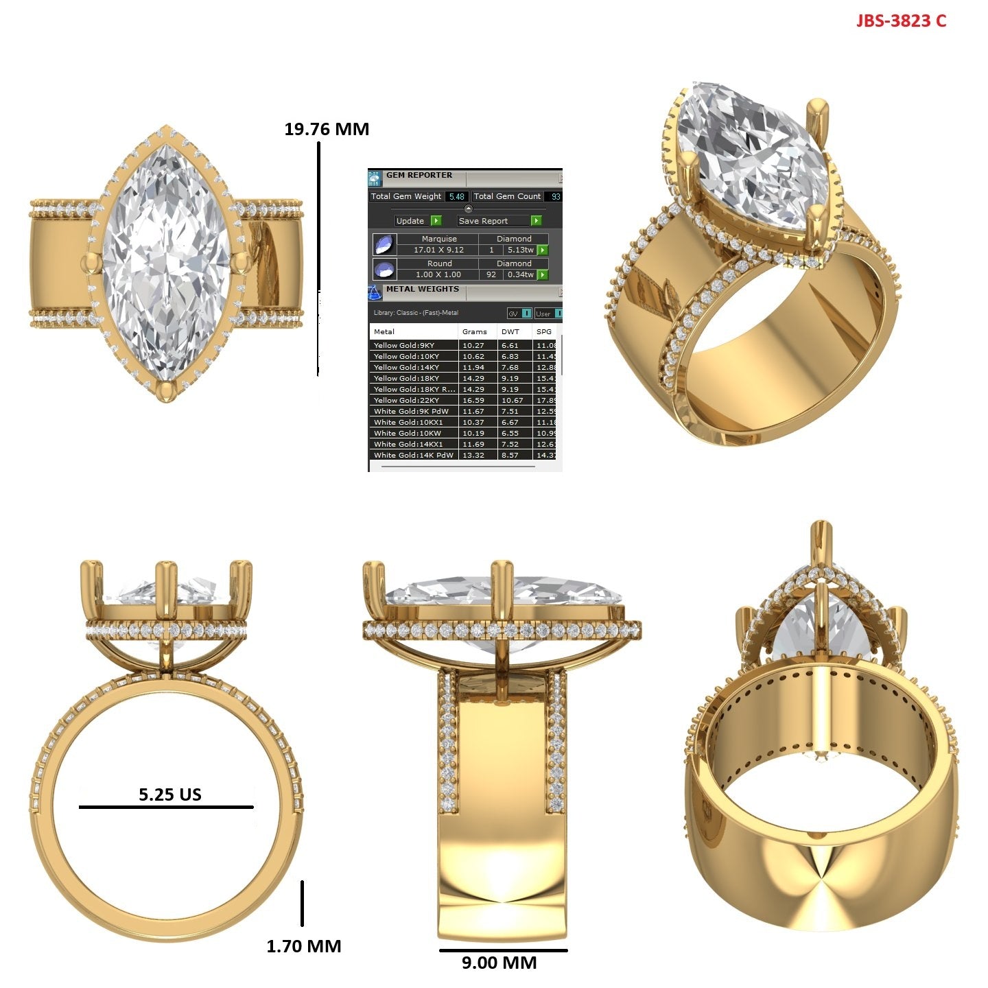 Custom Ring Order - Miranda Marquise