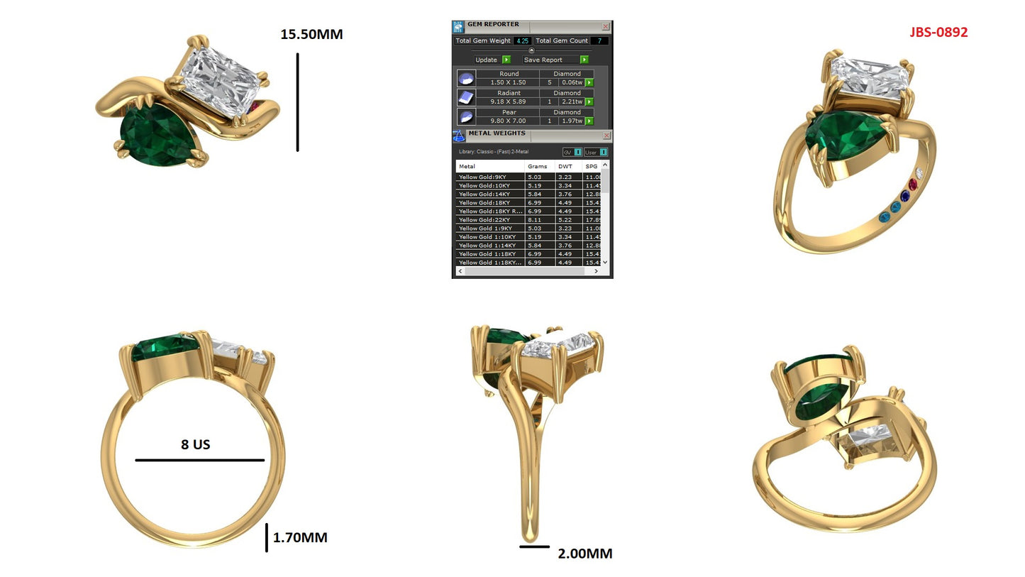 Custom Ring Order -Anna Bypass ring
