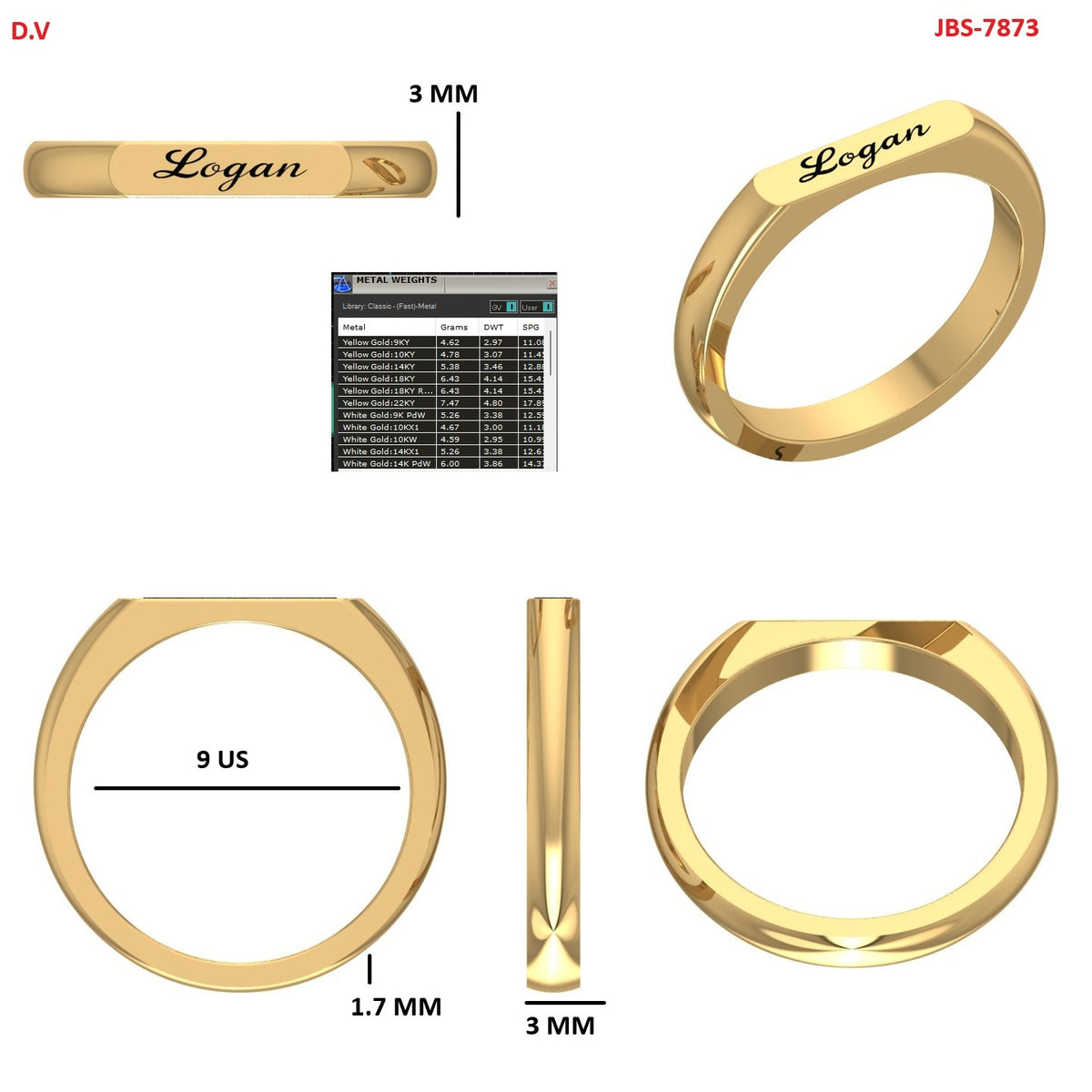 Custom Ring Order -Ashton name ring
