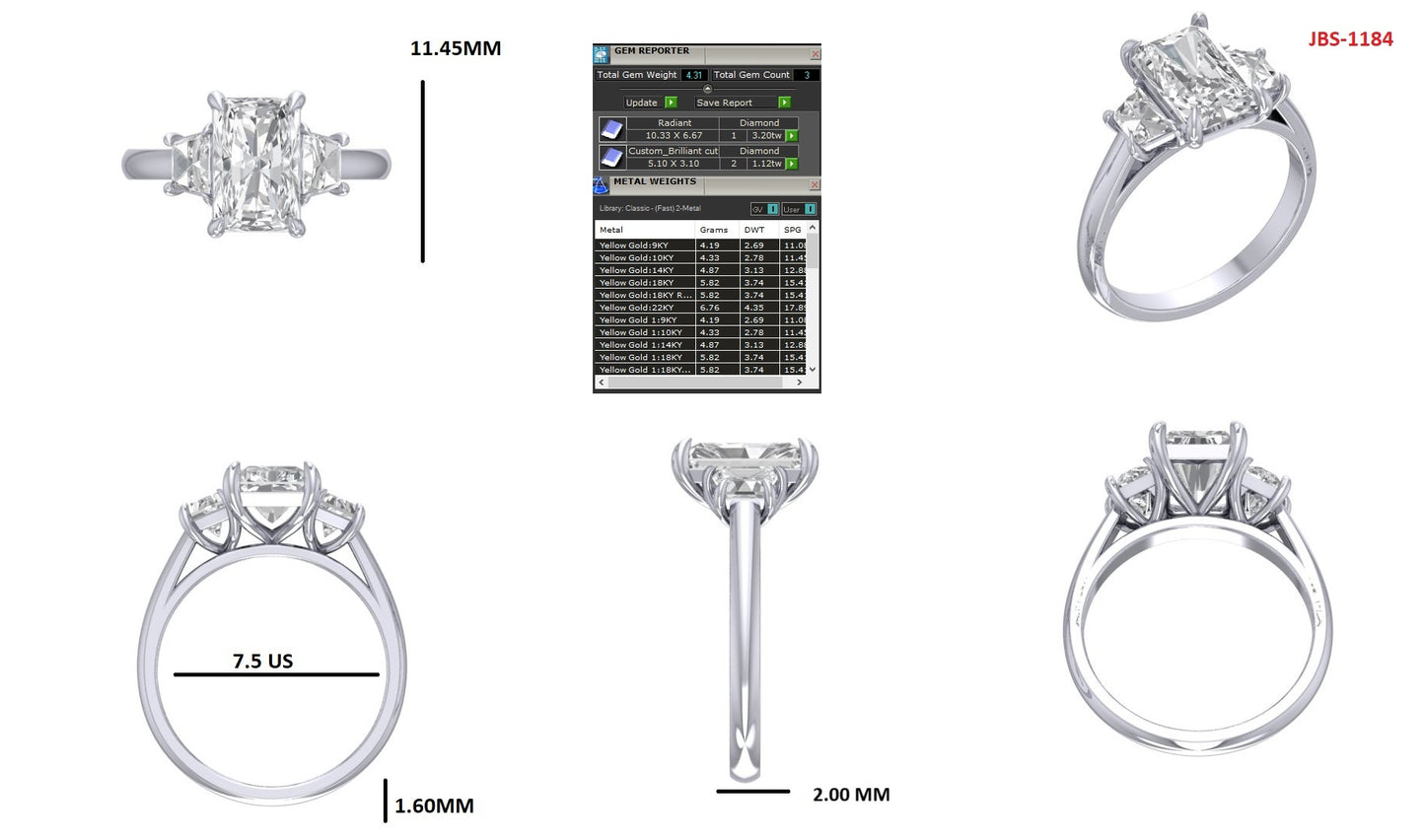 Custom Ring Order Montana/Cooper ring balance