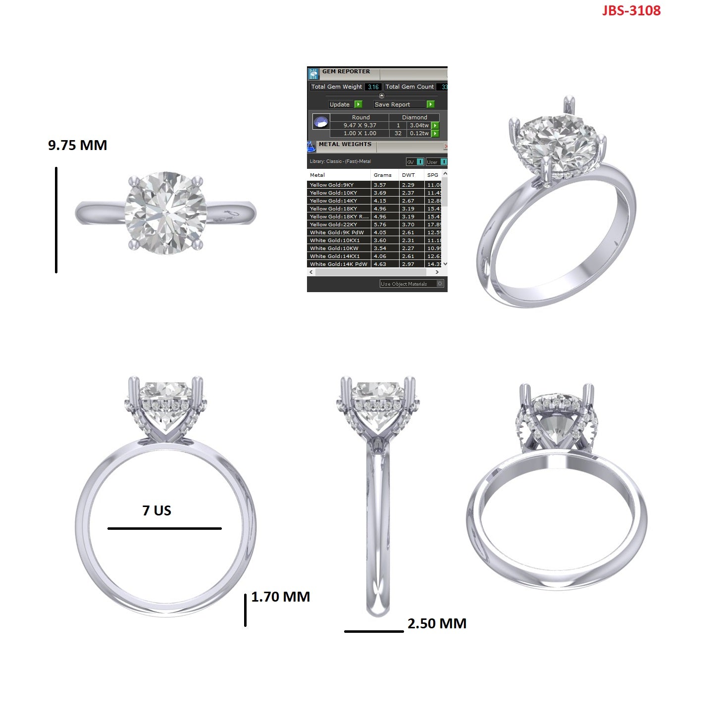 Custom Ring Order - Elisabeth round payment 1