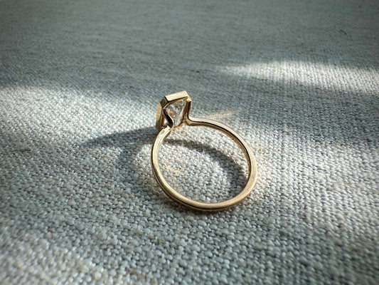 The Juni - 3ct Emerald Cut Lab Grown Diamond Bezel Set Ring