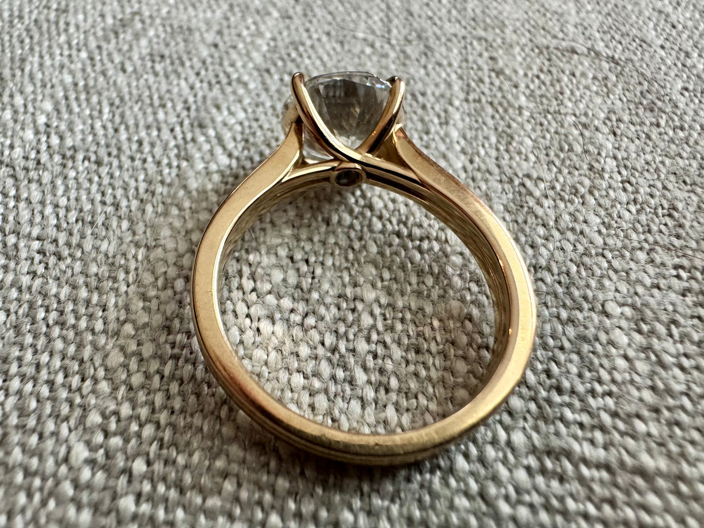 The Abigail - 3.5ct Lab Grown Diamond Double Band Solitaire Ring