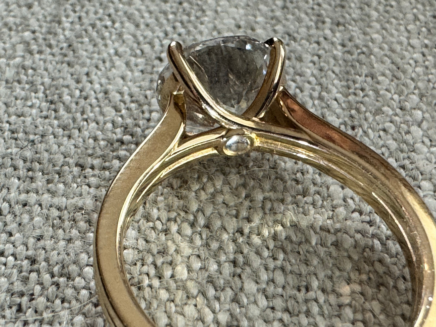 The Abigail - 3.5ct Lab Grown Diamond Double Band Solitaire Ring