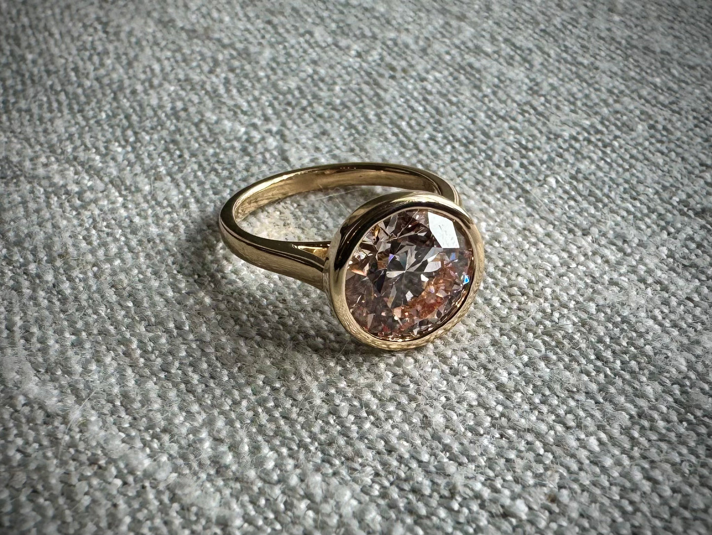 The Chloe - 3ct Lab Grown Diamond Bezel-Set Solitaire Ring