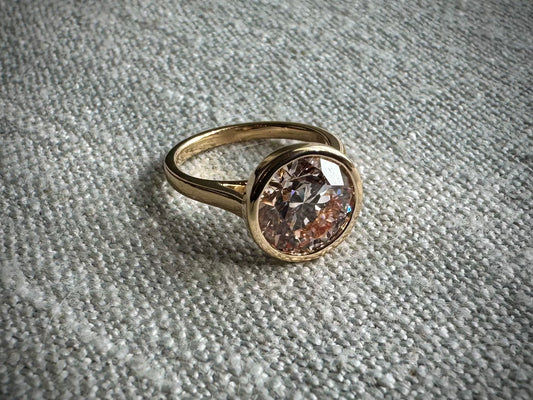 The Chloe - 3ct Lab Grown Diamond Bezel-Set Solitaire Ring