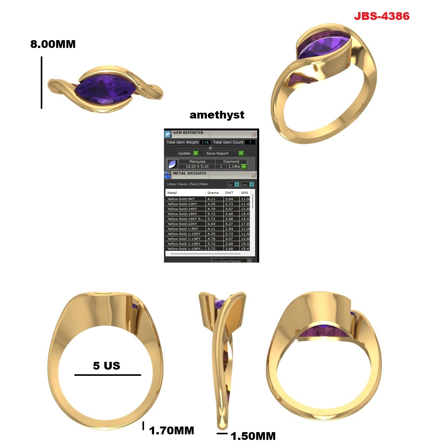 Custom Ring Order -Melissa 3 pinky rings