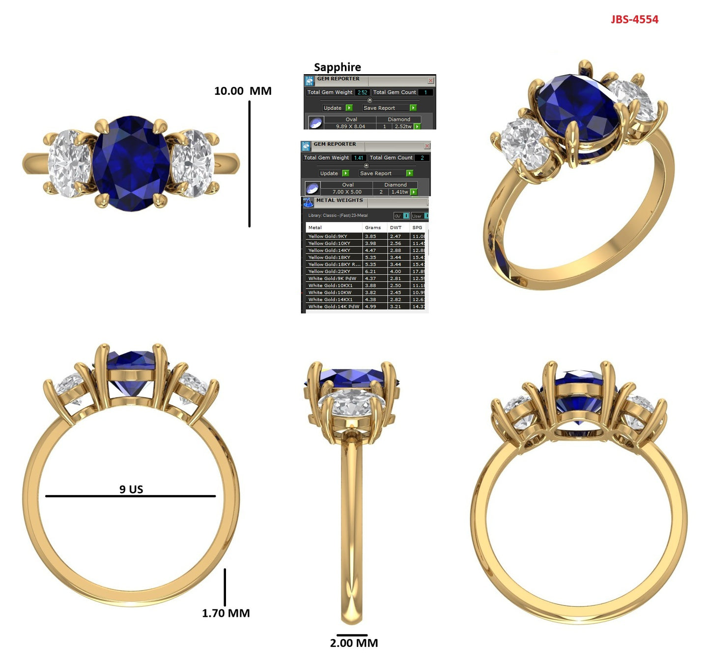 Custom Ring Order -Melissa H Sapphire