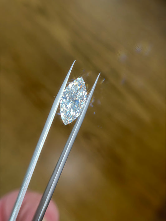 6.03ct Moval Cut Lab-Grown Diamond (6.03ct G Color VVS2)