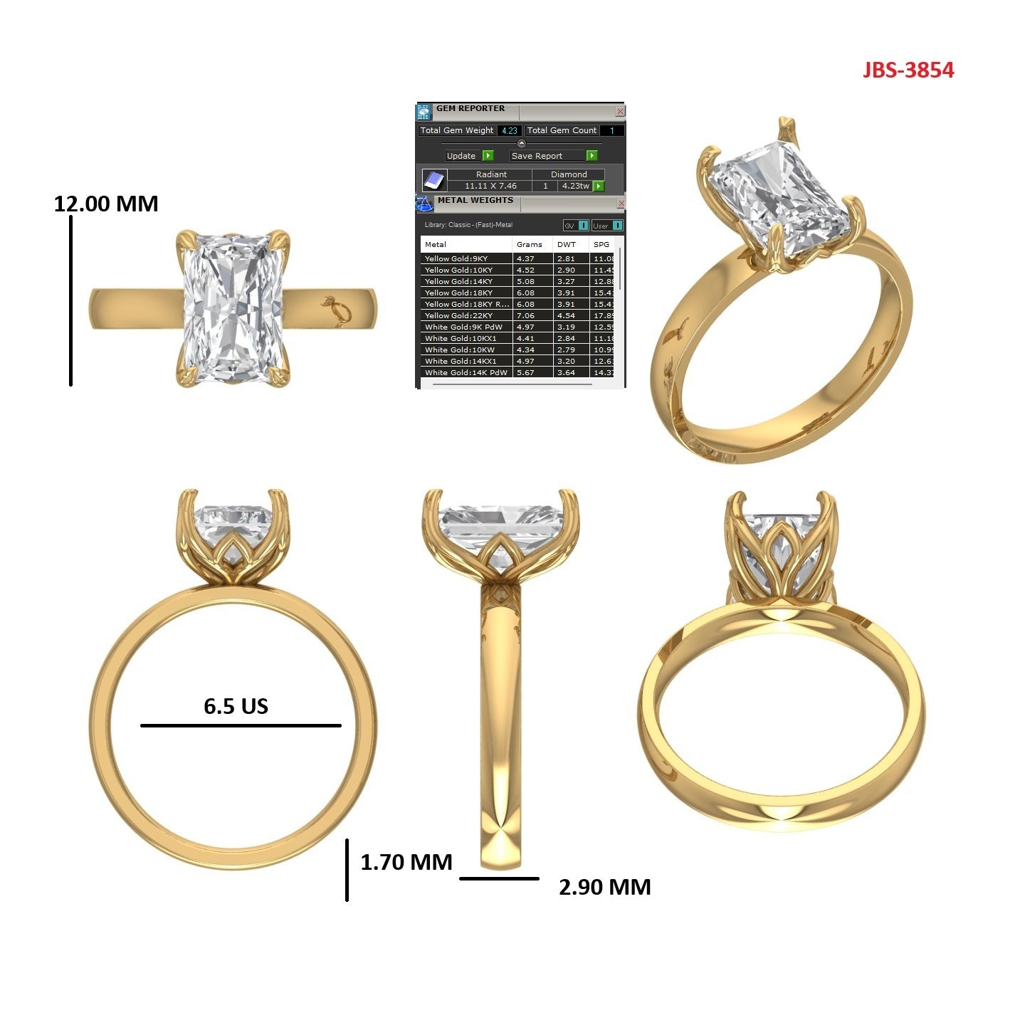 Custom Ring Order - Jazmin