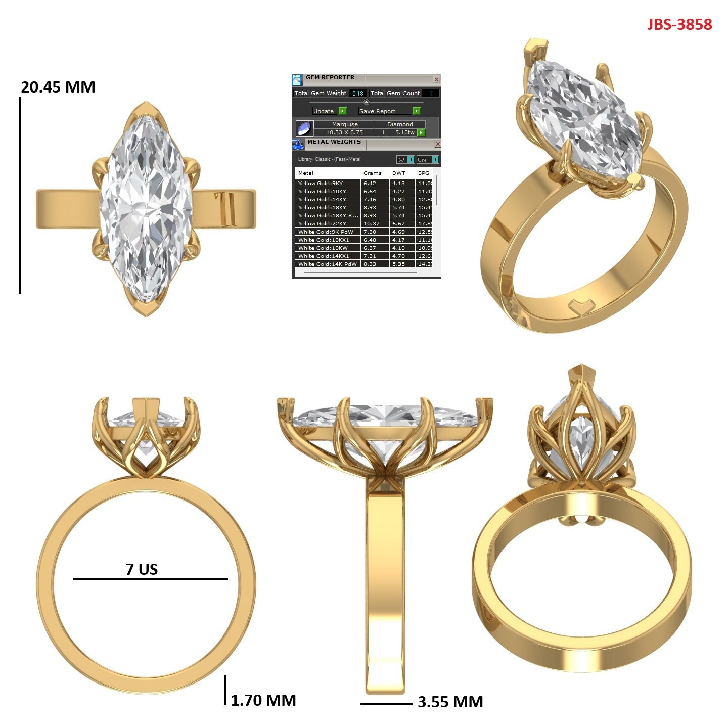 Custom Ring Order - Carmen Marquise