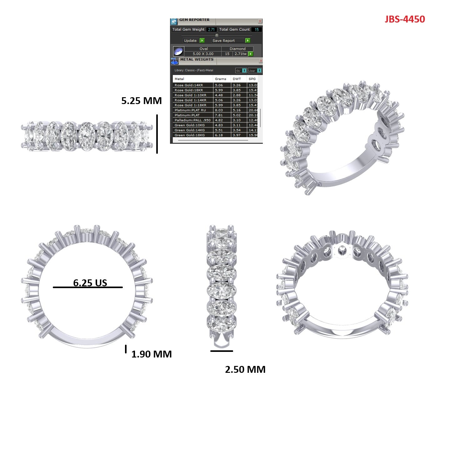 Custom Ring Order - Roshni platinum band