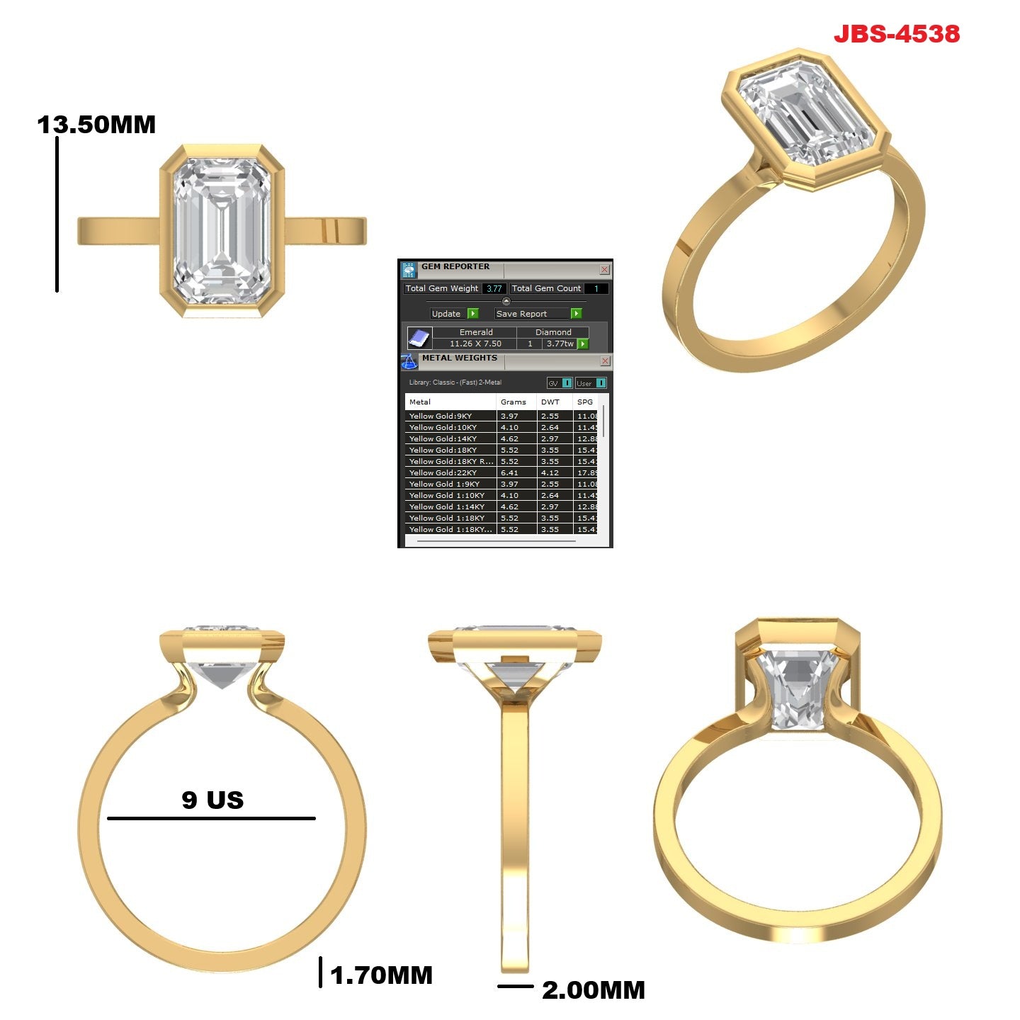 Custom Ring Order - Cynthia Emerald Juni