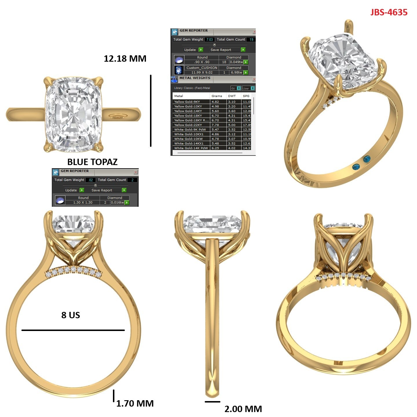 Custom Ring Order -Wyatt and Maggie