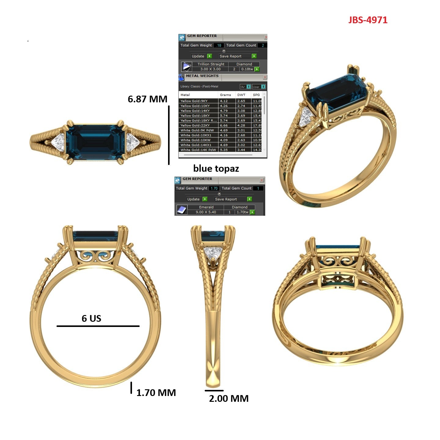 Custom Ring Order - Ana Topaz