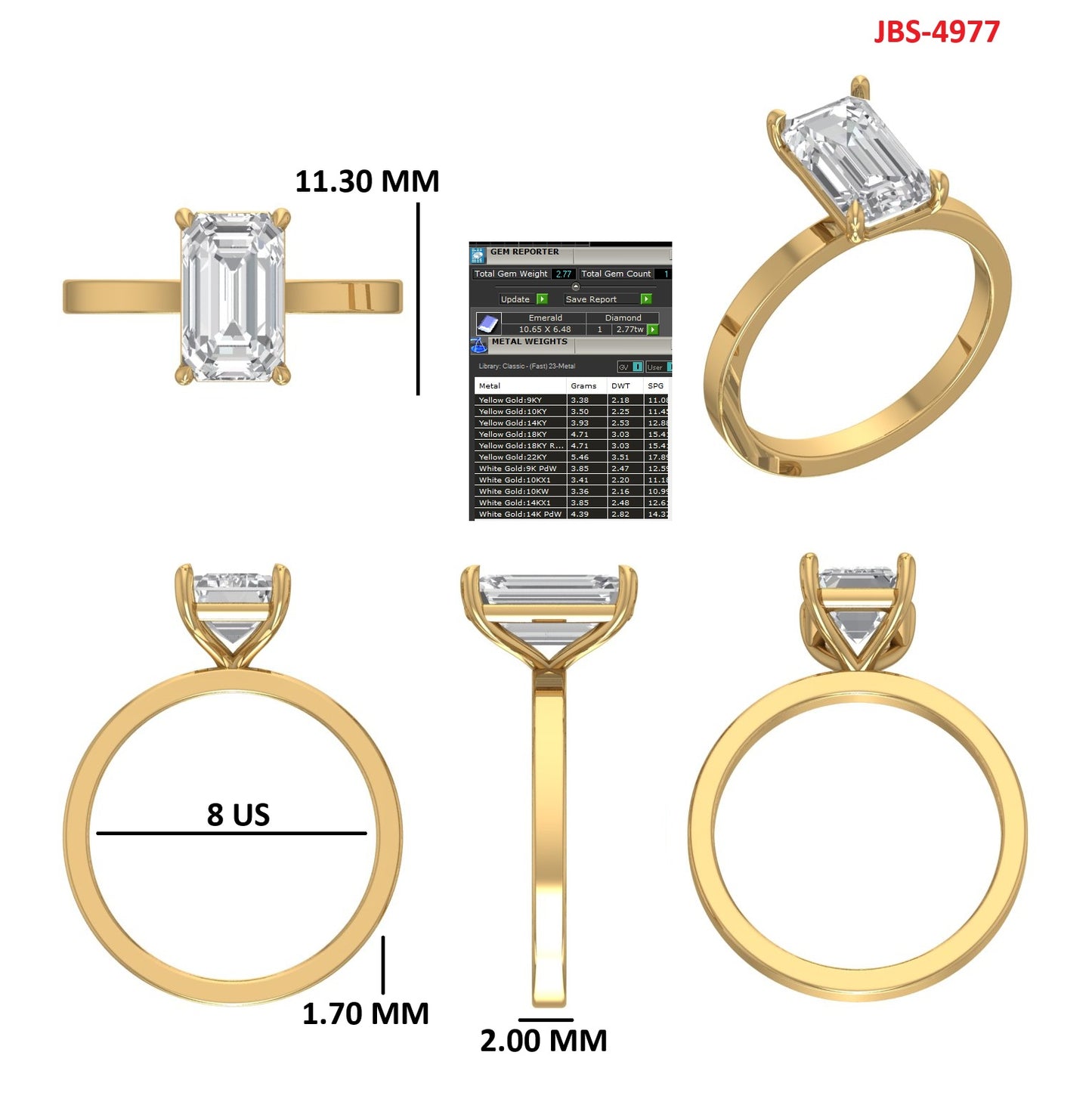 Custom Ring Order - Karen engagement ring and band