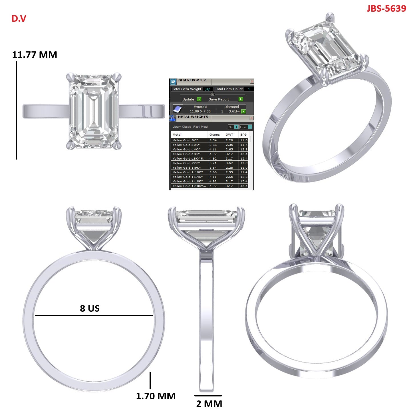 Custom Ring Order Everett H