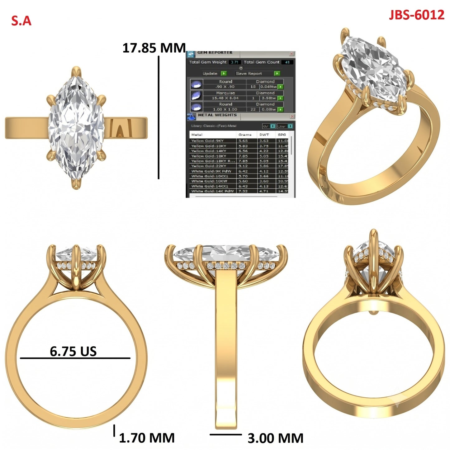 Custom Ring Order Annaleise Marquise