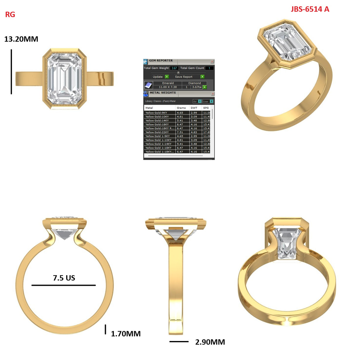 Custom Ring Order - Skyler Emerald