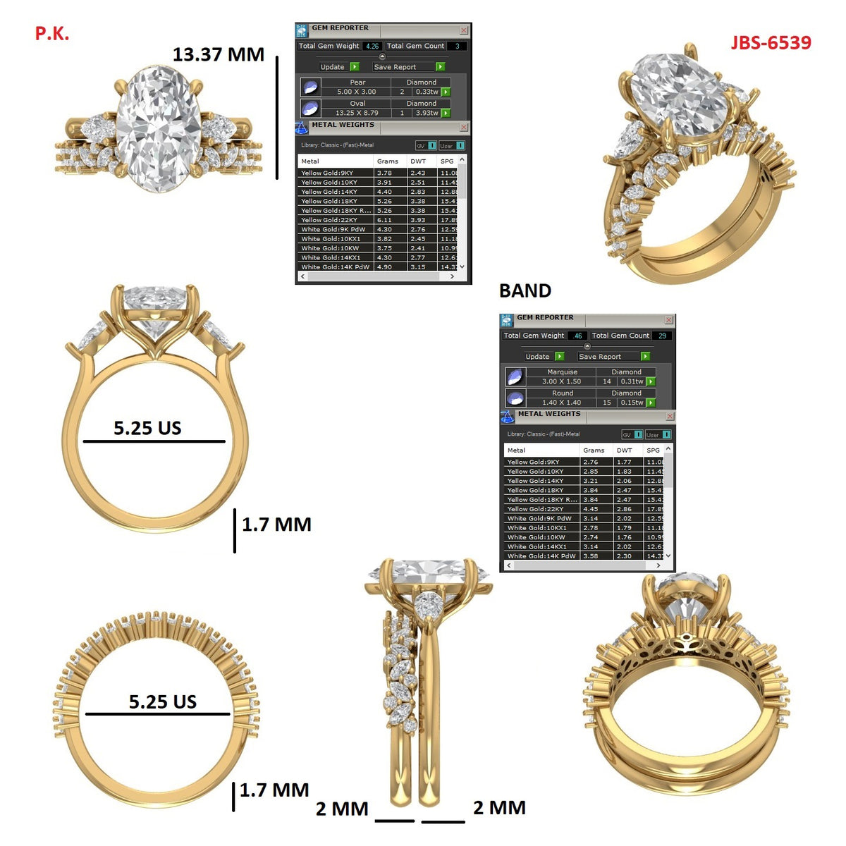 Custom Ring Order - Megan Scott band