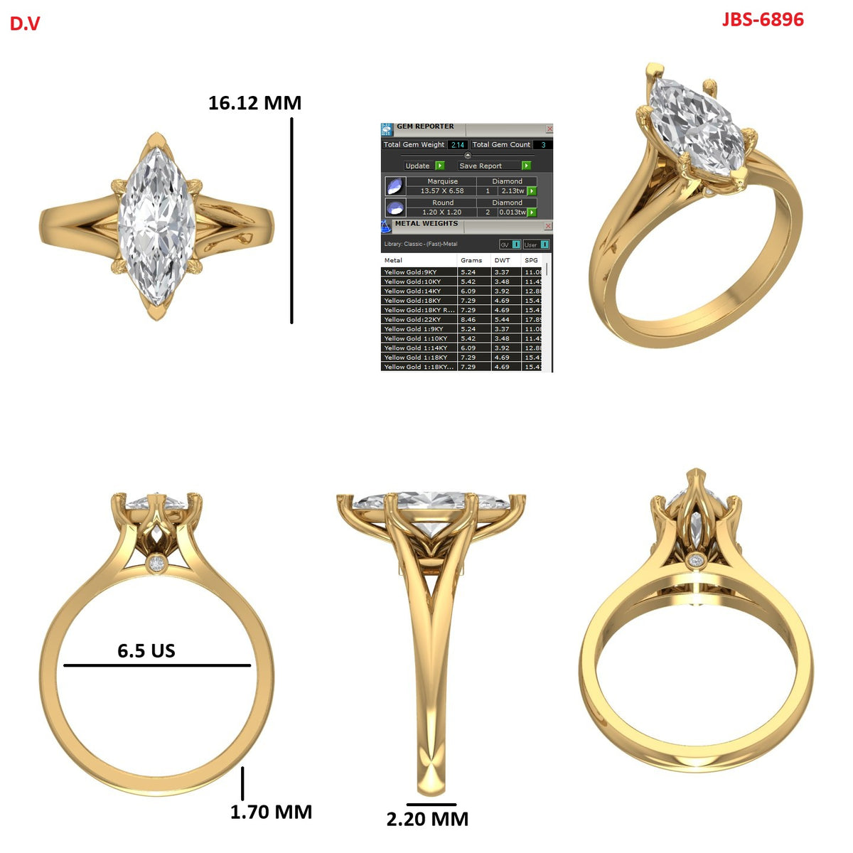 Custom Ring Order Dallas Split shank