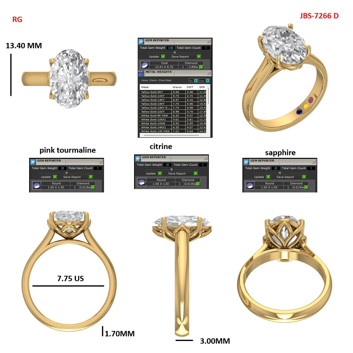 Custom Ring Order Angela oval