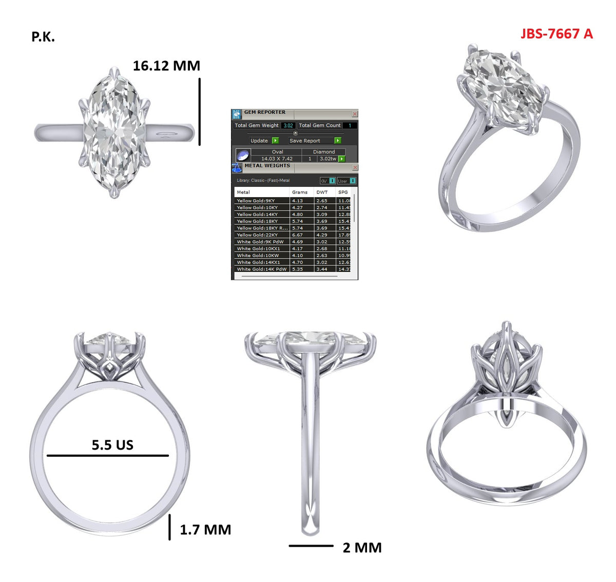 Custom Ring Order William Arno