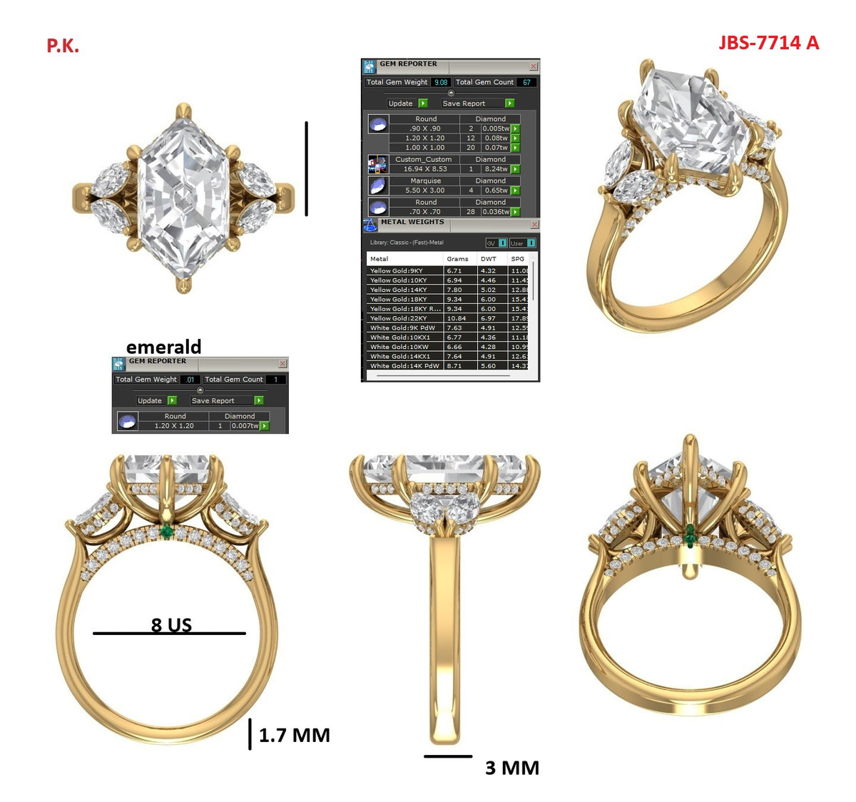 Custom Ring Order Benjamin Carter