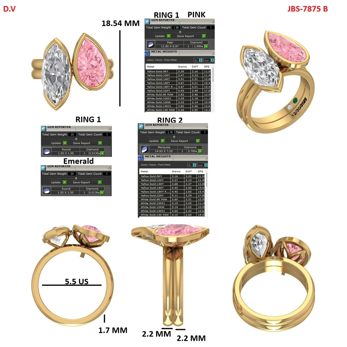 Custom Ring Order Emily Berriz