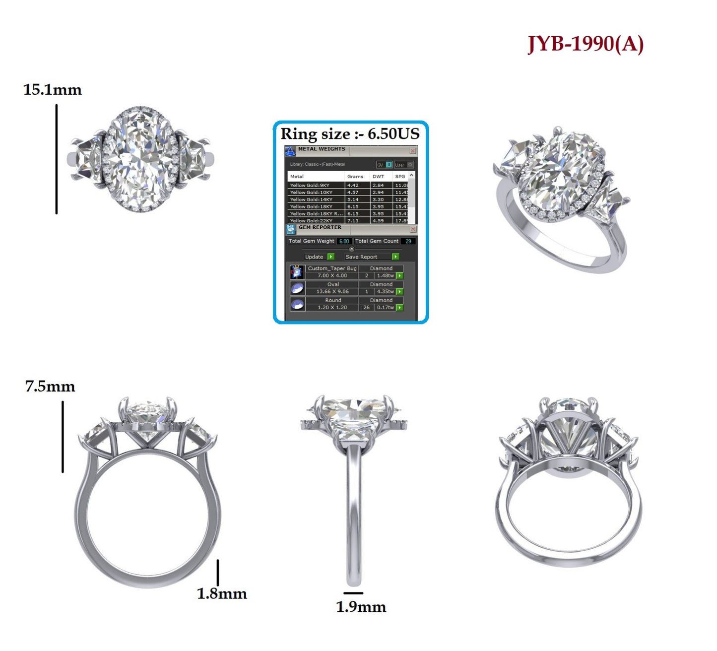 Custom Ring Order - Hayden/Lydia Take 2