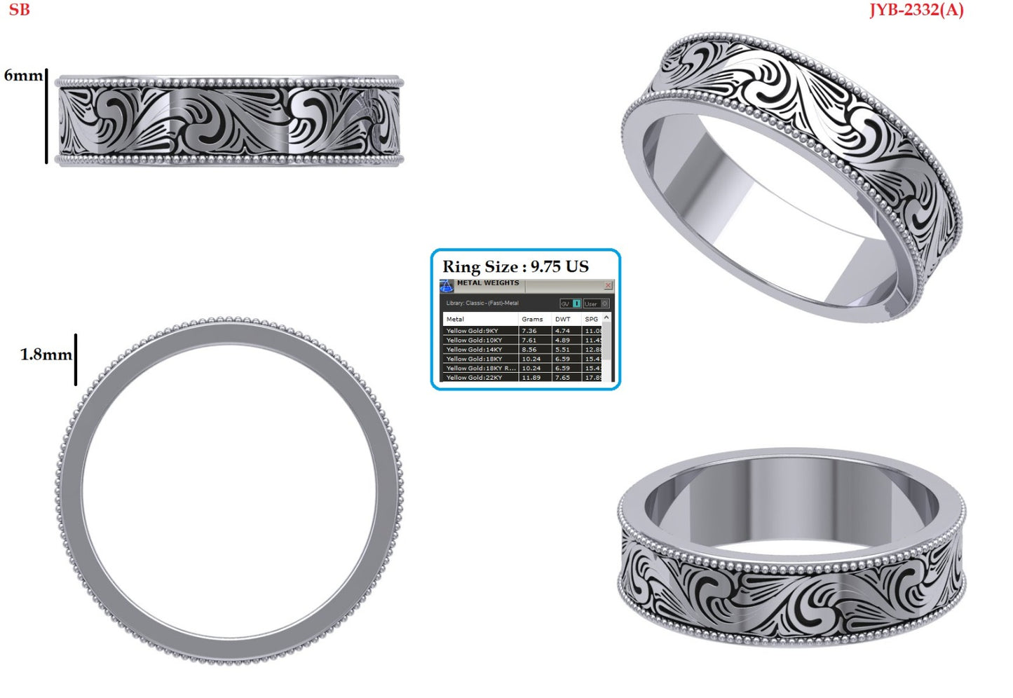 Custom Ring Order Tristan Men's band