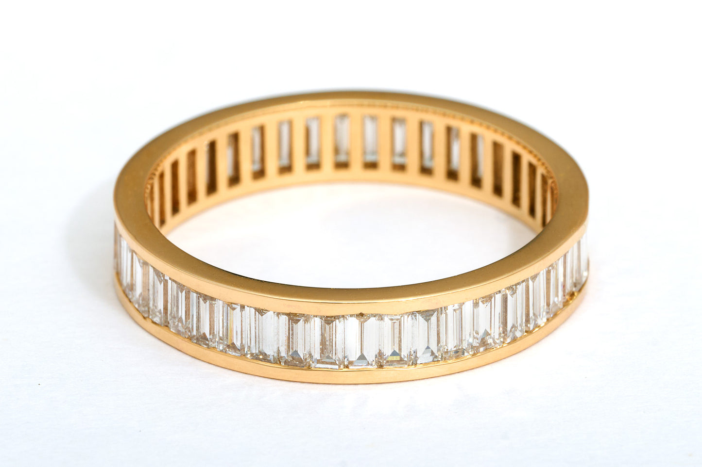 Full Baguette Eternity Band - Featuring 2 Carats Total of Baguette-Cut Lab-Grown Diamonds.