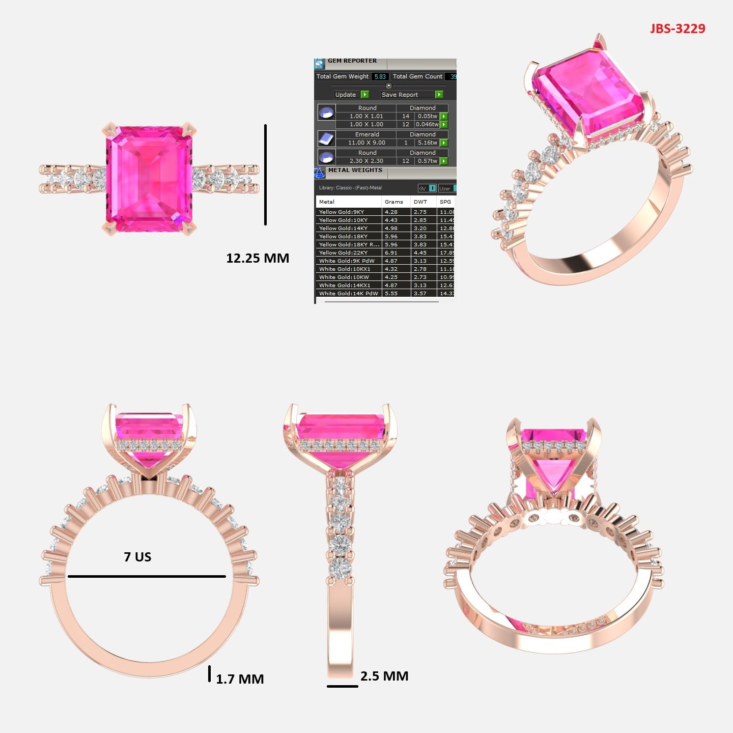 Custom Ring Order - Liz Sapphire