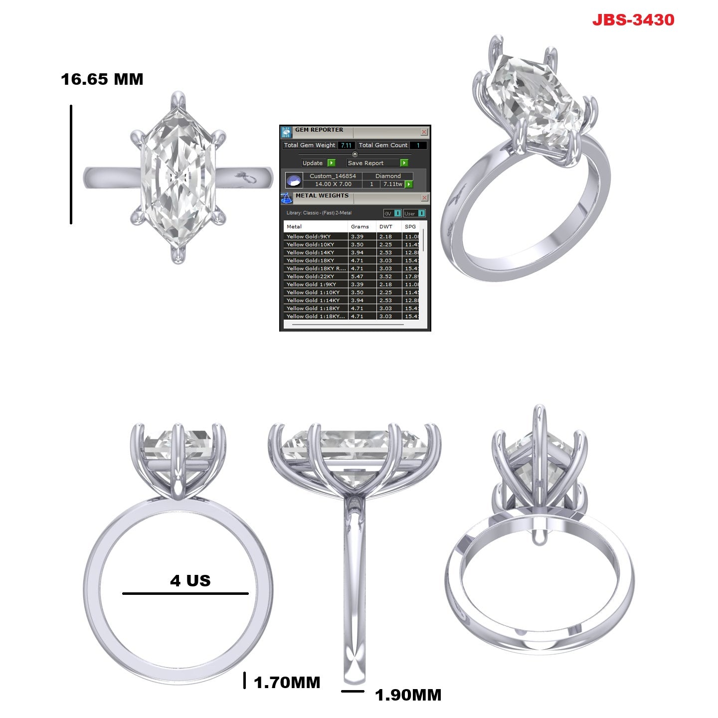 Custom Ring Order - Ana Dutch Marquise