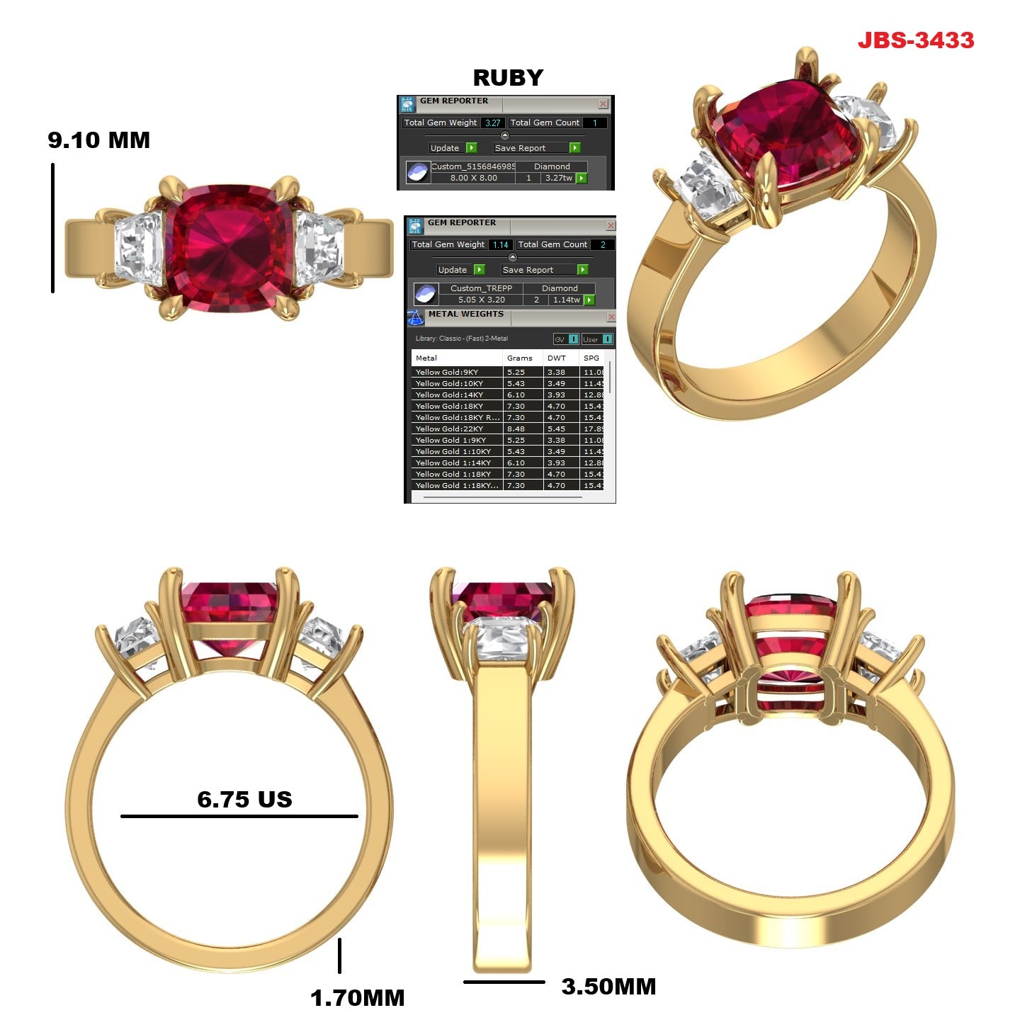 Custom Ring Order - Traci ruby ring