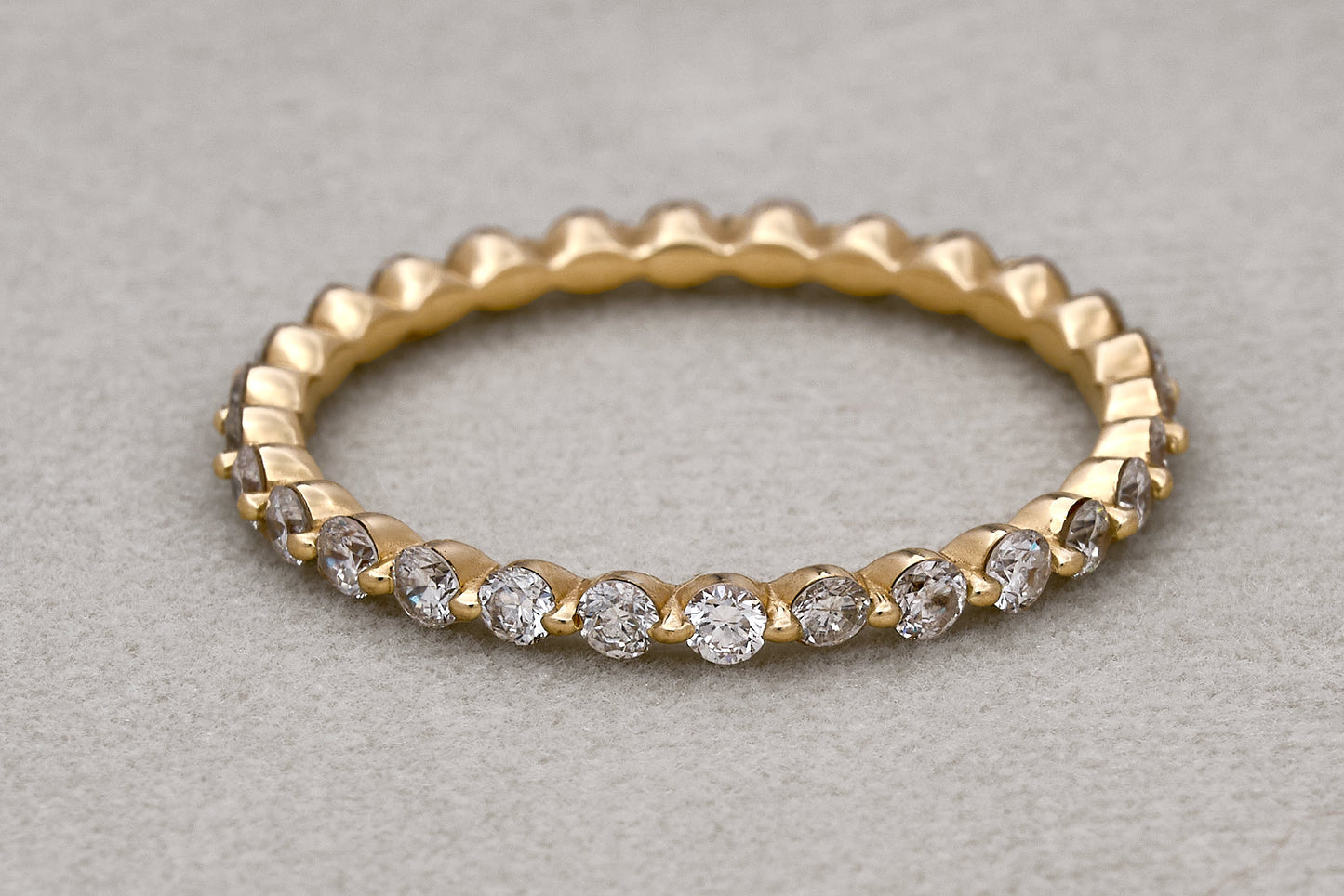 14k 2mm .75ctw Round Lab-Grown Diamond Band