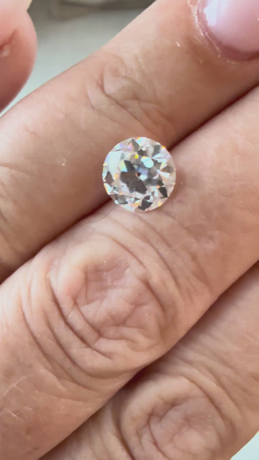3.0ct Old European Cut Round Moissanite