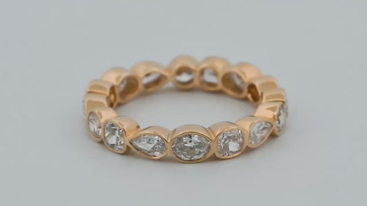 Mixed-Cut Lab Grown Diamond Eternity Wedding Band – 2.50 Carats