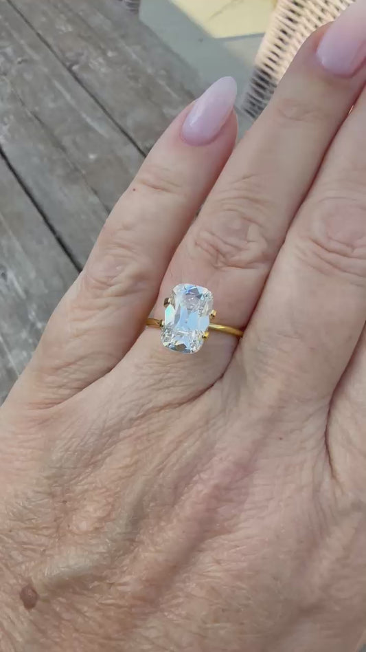 3.68ct Old Mine Cut Lab Grown Diamond (Color: F Clarity: VS1)