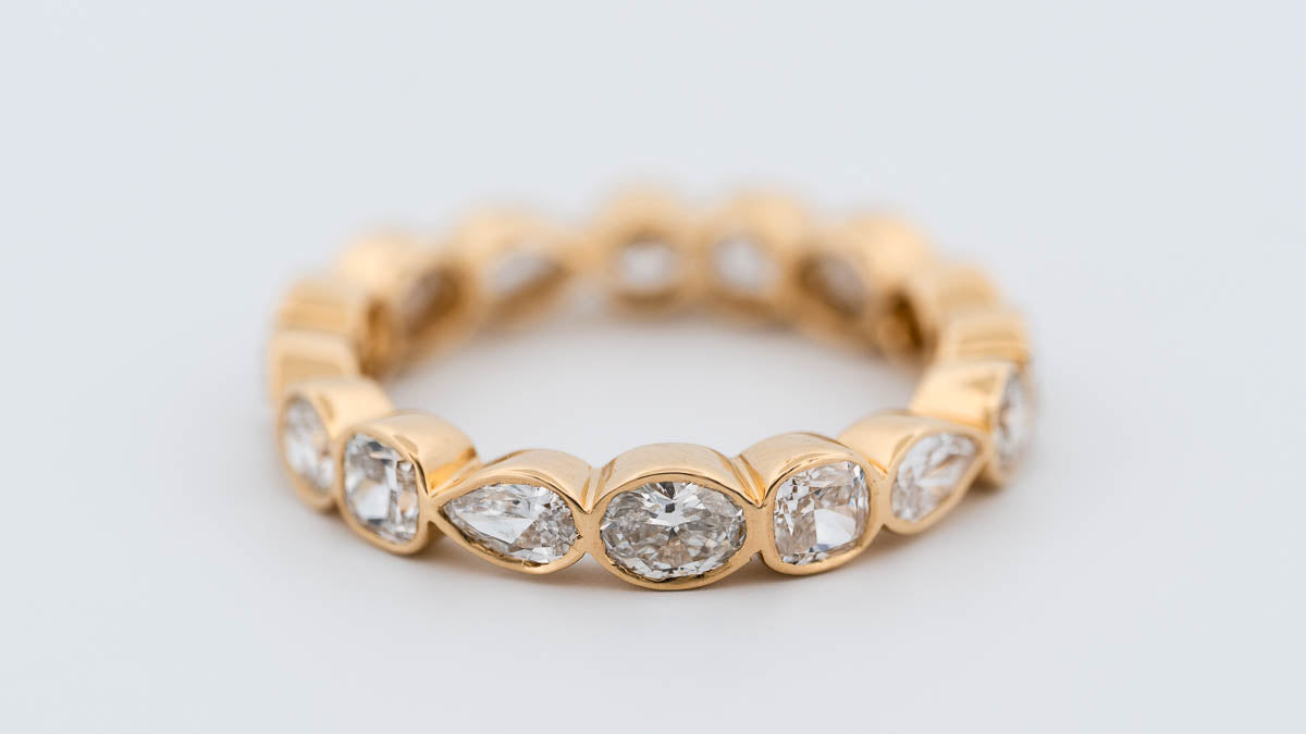 Mixed-Cut Lab Grown Diamond Eternity Wedding Band – 2.50 Carats
